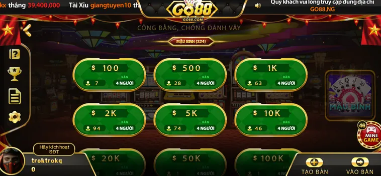 Trải Nghiệm Đỉnh Cao Cùng Mậu Binh Tại Go88 Hấp Dẫn Nhất Mọi Thời Đại