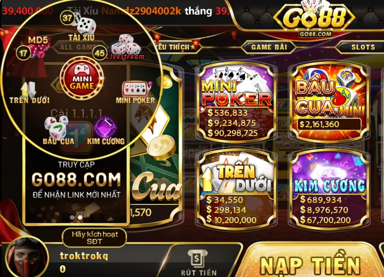 Khám Phá Sảnh Trò Chơi Minigame Go88 Sân Chơi Giải Trí Đẳng Cấp Cho Mọi Game Thủ
