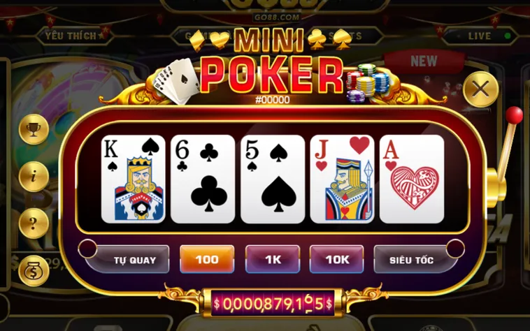 Chinh Phục Siêu Phẩm Minigame Mini Poker Tại Go88 Đẳng Cấp Cho Cao Thủ