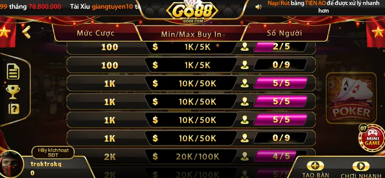 Chinh Phục Siêu Phẩm Poker Tại Go88 Đỉnh Cao Nhất Hiện Nay