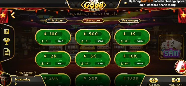 Sâm Lốc Tại Go88 Mang Đến Cơ Hội Chiến Thắng Đột Phá Bùng Nổ Vô Cùng Hấp Dẫn