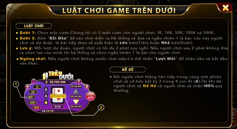 Khám Phá Sức Hút Của Minigame Trên Dưới Tại Go88 Cơ Hội Thắng Cực Lớn