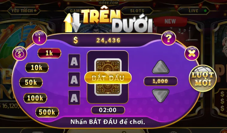 Khám Phá Sức Hút Của Minigame Trên Dưới Tại Go88 Cơ Hội Thắng Cực Lớn